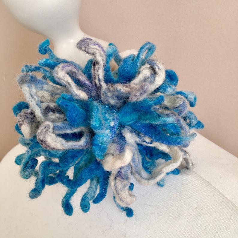 Wool Felted Brooch Flower Style Brooch Pin Etsy