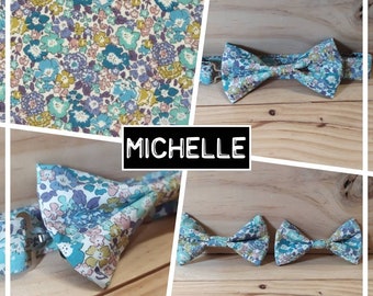 Collection "michelle" Liberty - noeud papillon homme, bébé, enfant, ado, pochette costume, boutons de manchette