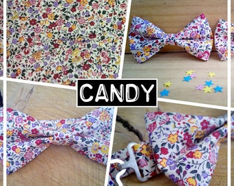 Collection "Candy"  Noeud papillon, pochette, boutons de manchettes