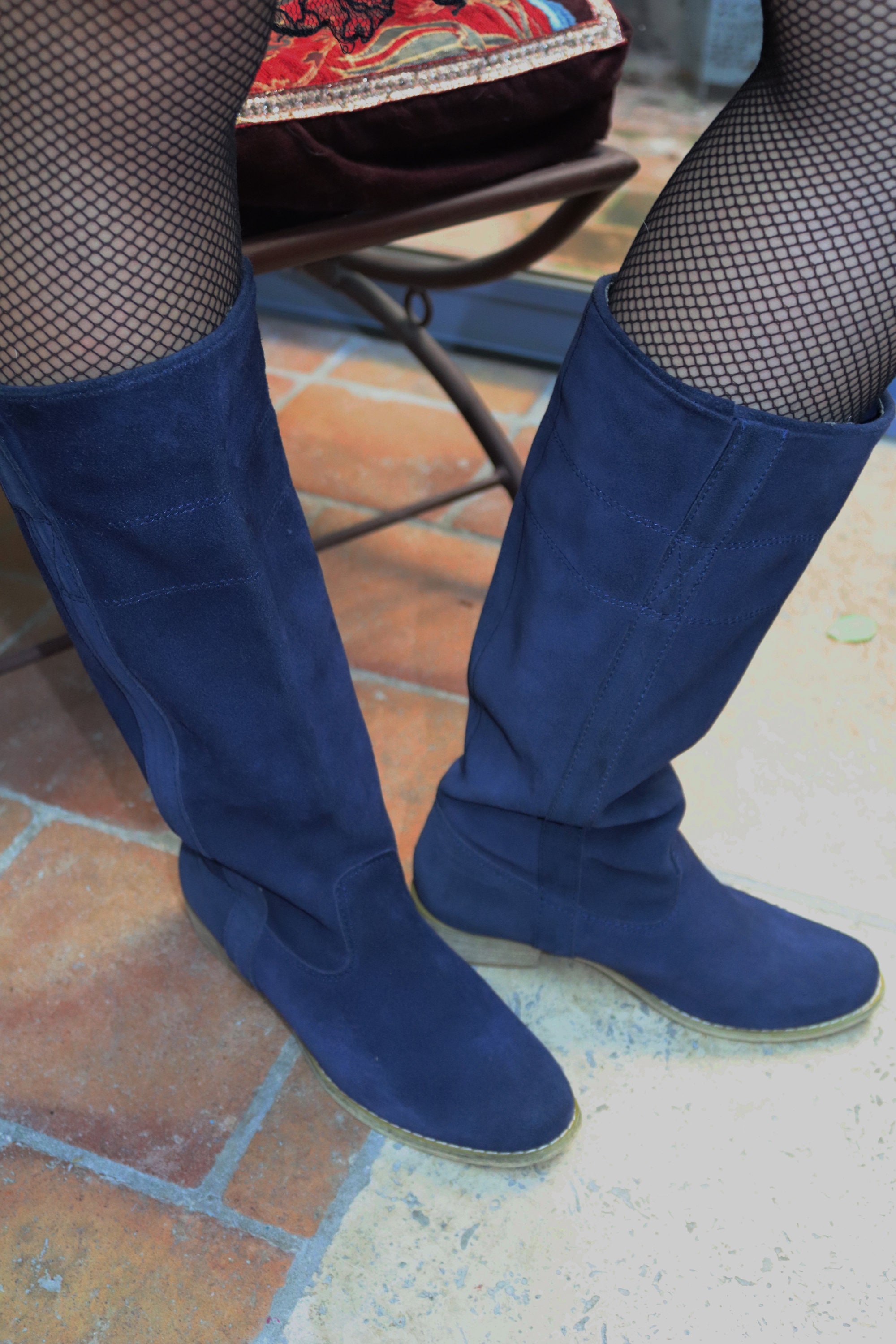 navy cowgirl boots