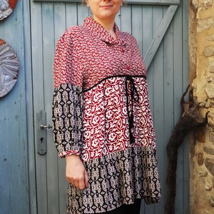 Tunique grande taille bohème chic