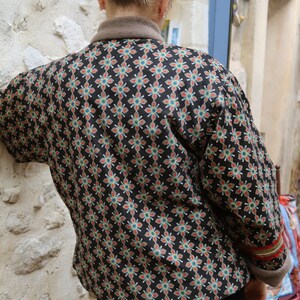 Veste Kimono IKKS Asymétrique à Capuche Noire Et Dorée - Taille 40, Jersey Et Voile, Neuf Sans étiquettes