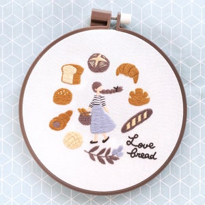 Paris bread and rolls - Embroidery Hoop Kit
