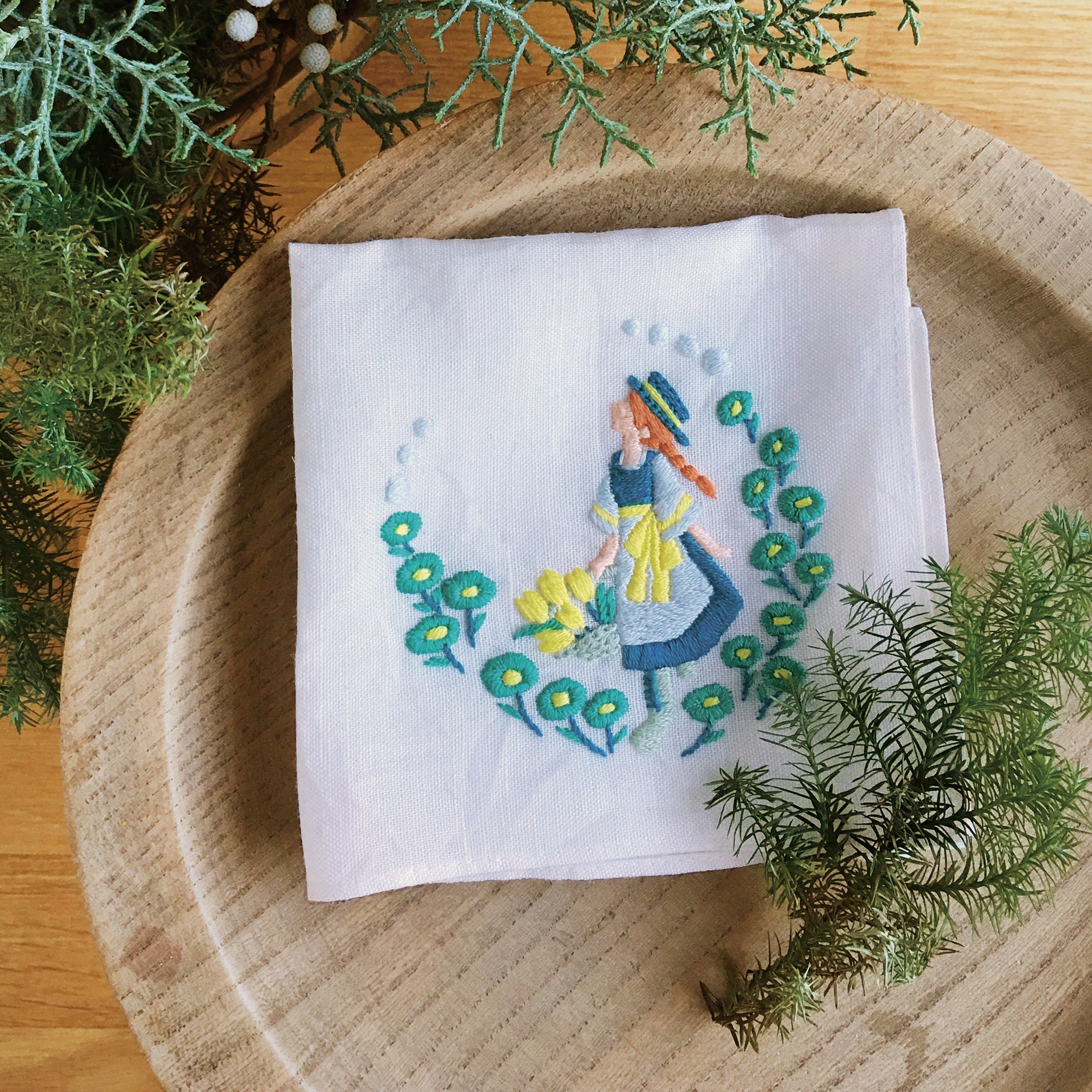 Anne of Green Gables Embroidery Handkerchief Kit Etsy
