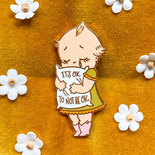 It’s Ok Not to be Ok Kewpie Enamel Pin