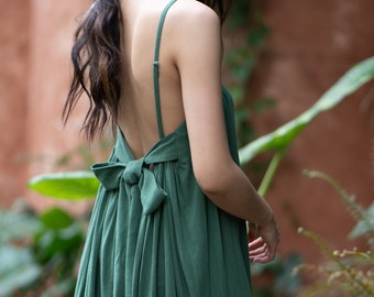 sachin and babi light blue dress BACKLESS FLOWY DRESS