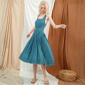 ● AVANDRESS ● Apron Taslan Layered Dress - 3COL Apron Dress-linen Apron Dress-linen Pinafore Sundress-linen