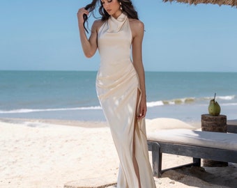【直営・関税送料込】Tank dress in silk a Silk Tank Dress-slip Slip on Dress-silk Slip Dress-silk