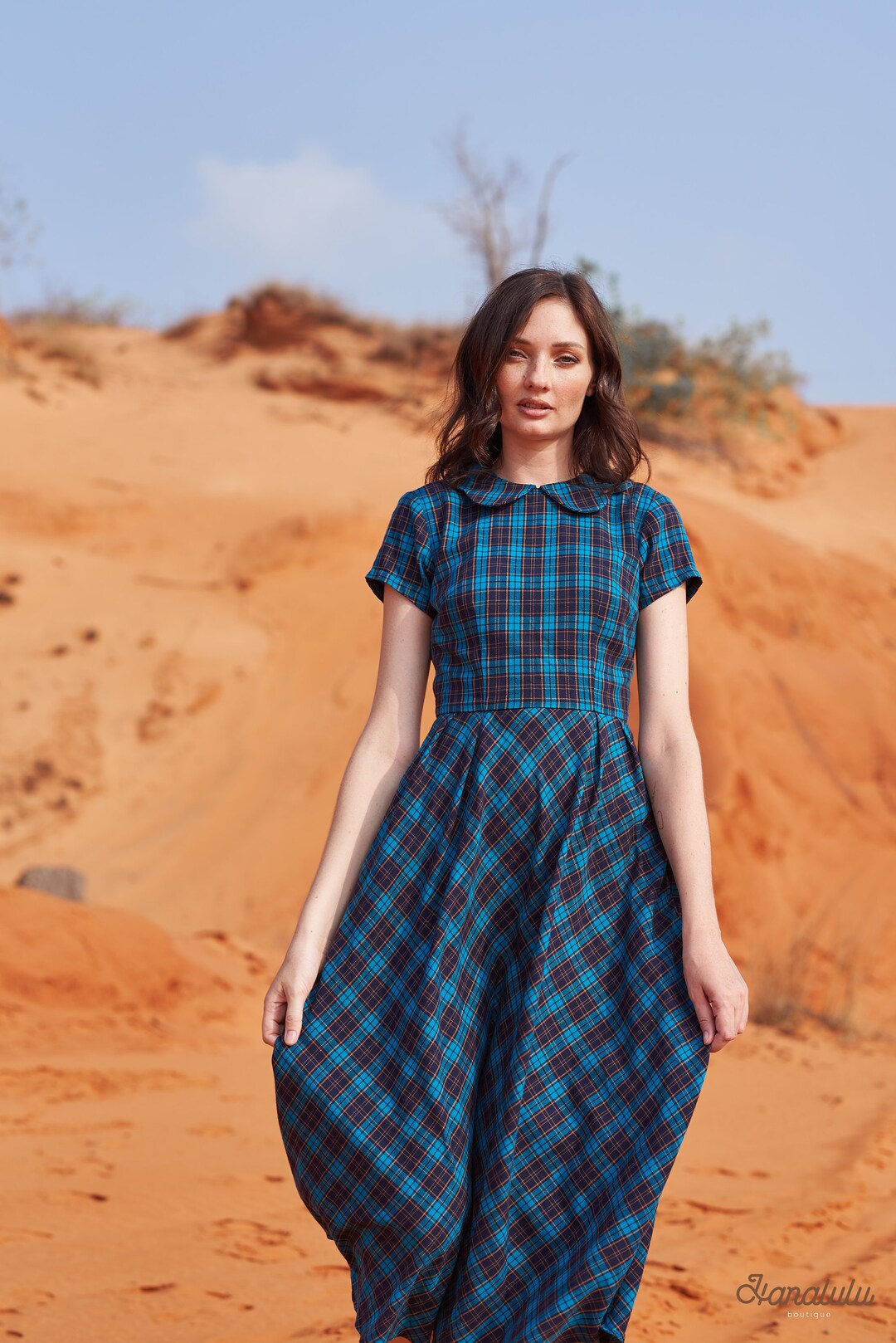 Cotton Fit and Flare Sundress-cotton Simple Dress-cotton Classic