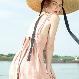Linen Maxi Dress-Linen Long Dress-Bridesmaid Dress-Prom Dress-Occasion Dress-Holiday/Vacation Maxi Dress-Wedding Guest Dress-Special Event image 9