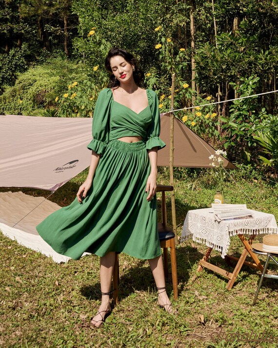 long sleeve maxi dress a line Elegant Modest Long Sleeve Maxi Dress for Women – Draped Waist A-Line –  FineLook main image 0