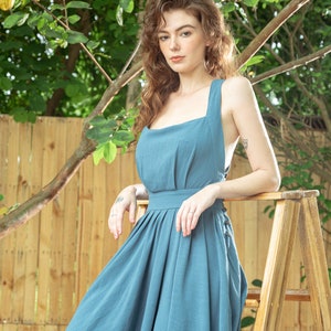 backless apron dress Hallie Satin Halter Neck Mini Dress main image 0