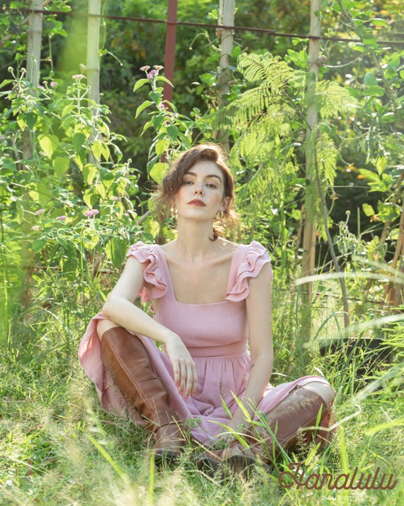 Linen Backless Midi Dress, Open Back Summer Sundress - Etsy Canada Linen Backless Midi Dress, Open Back Summer Sundress - Etsy Canada