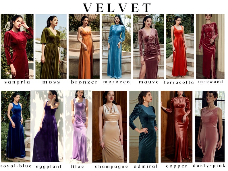 Velvet Dress-Women Velvet Long Floor Length Women Dress-Velvet Maxi Open Back Backless-Velvet Dress Long Sleeve Floor Length-Velvet Women Bild 7