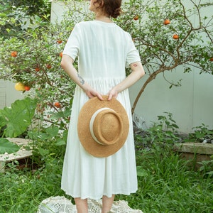 Linen Tunic Dress-Linen Shirtdress-Linen Midi Dress-Linen Summer Dress-Linen Shift Dress-Linen Oversized Dress-Linen Loose Fit Dress image 5