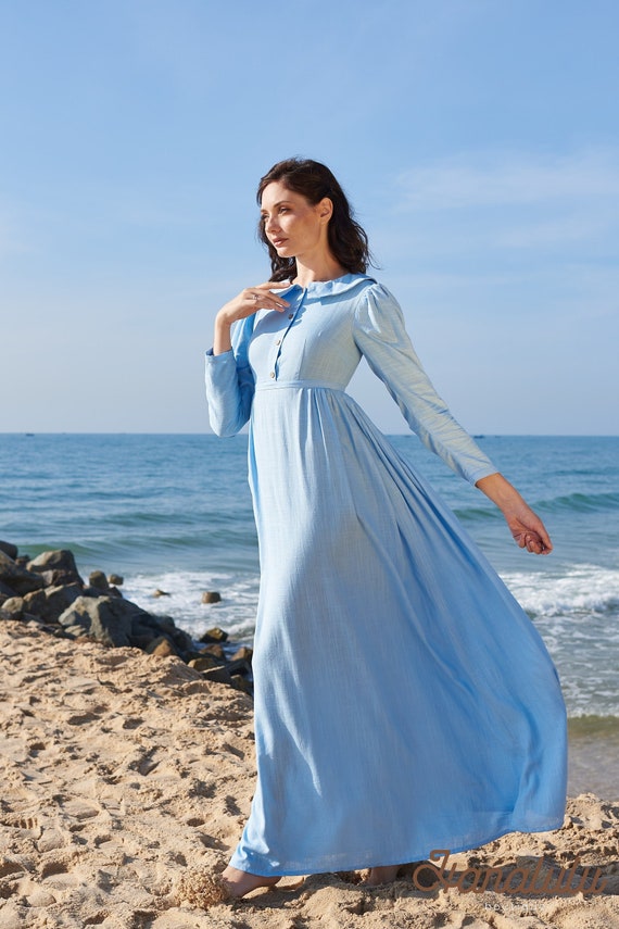 button down shirt over maxi dress Organic Cotton Shirt Dress with Pockets | Relaxed Button-Down Maxi Dress - Beach Coverup- Bohemian Shirt Dress