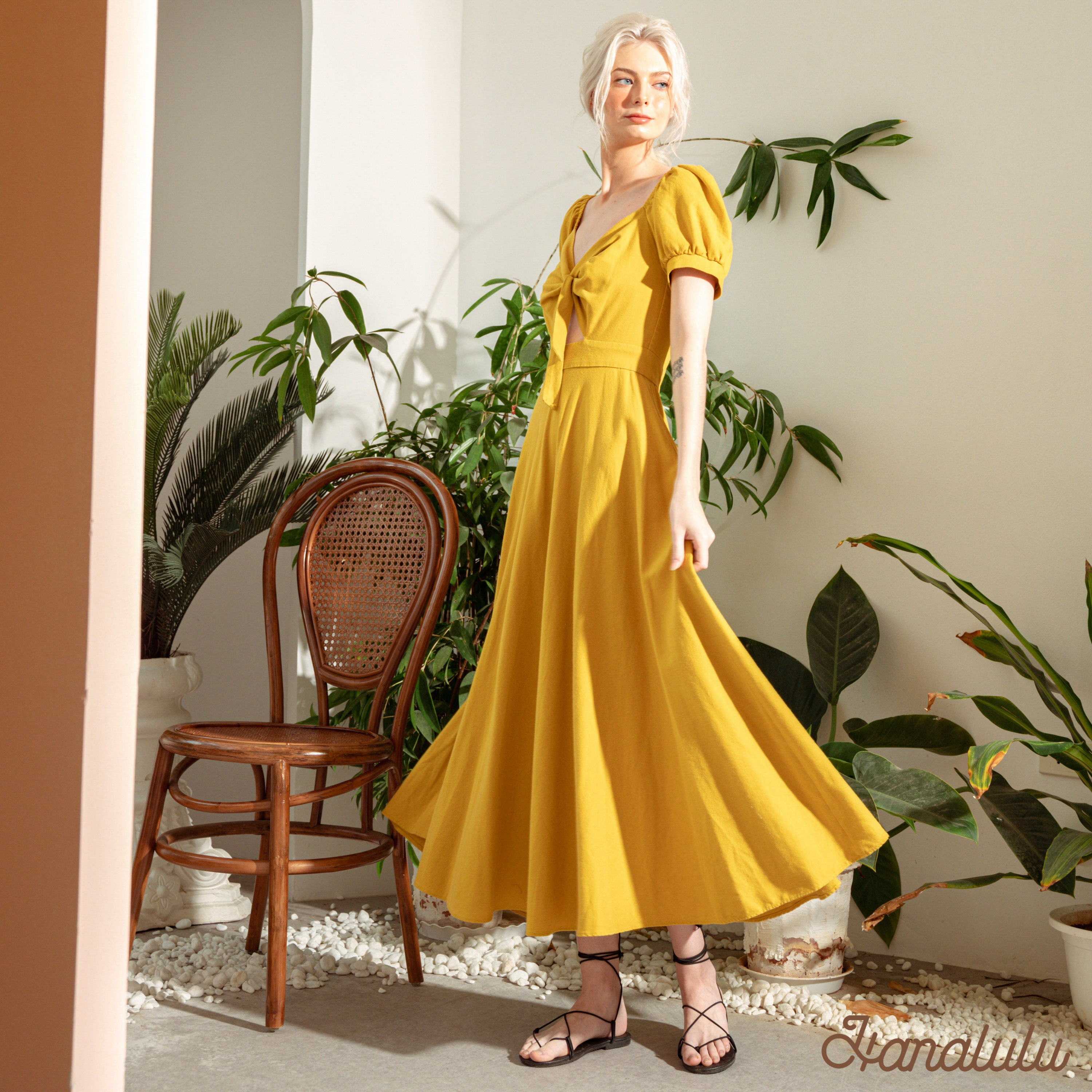 Linen Women Dresslinen Fit and Flare Sundress Full Circle Etsy