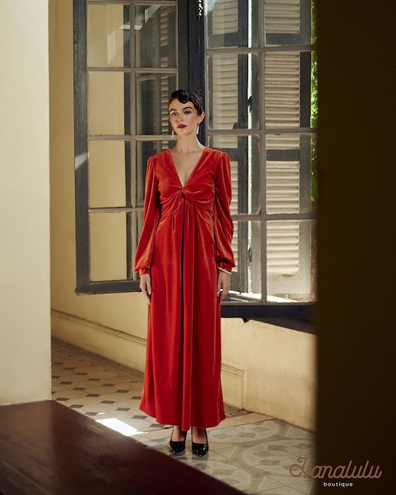 Velvet wedding guest shop dress