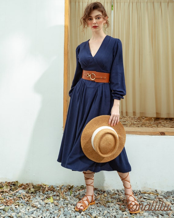 blue dress for baby girl Ashe Short-Sleeve Denim Dress