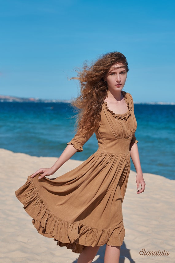 flowy milkmaid dress Adult Mila Milkmaid Dress – Petite Stitchery main image 1