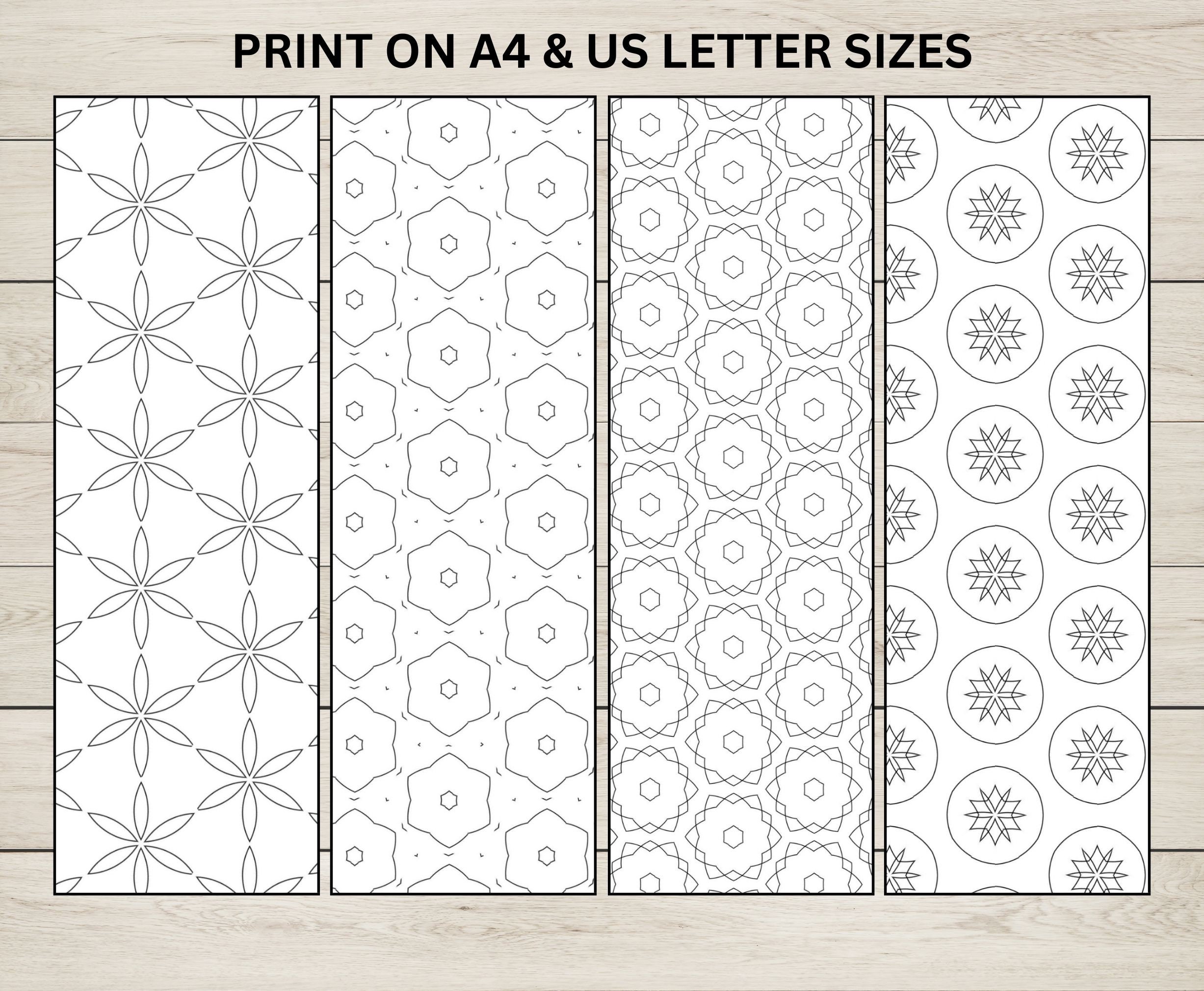 Marking Pattern Outline Printable Pattern Colouring Bookmarks, Pattern Colouring Pages ...