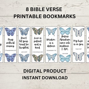 Bible Verse Printable Bookmarks, Scripture Bookmarks, Religious Bookmarks, Christian Gifts, Faith Gifts For Women, Scripture Gifts, Digital