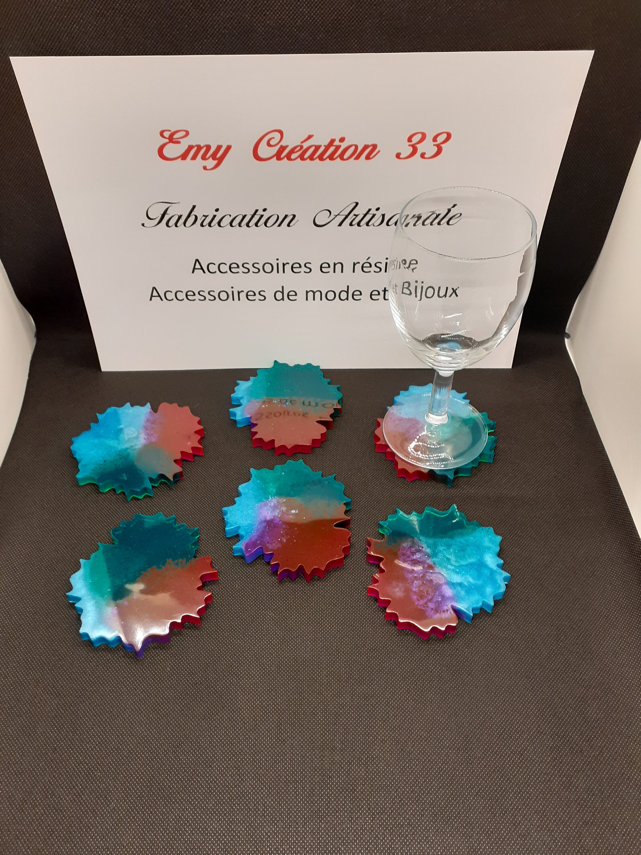 Dessous de Verre en Résine