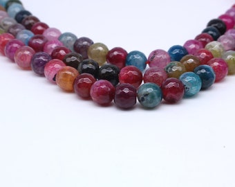 abacus bead space bead 15 full strand 5x8mm agate beads Rainbow Agate faceted rondelle beads natural