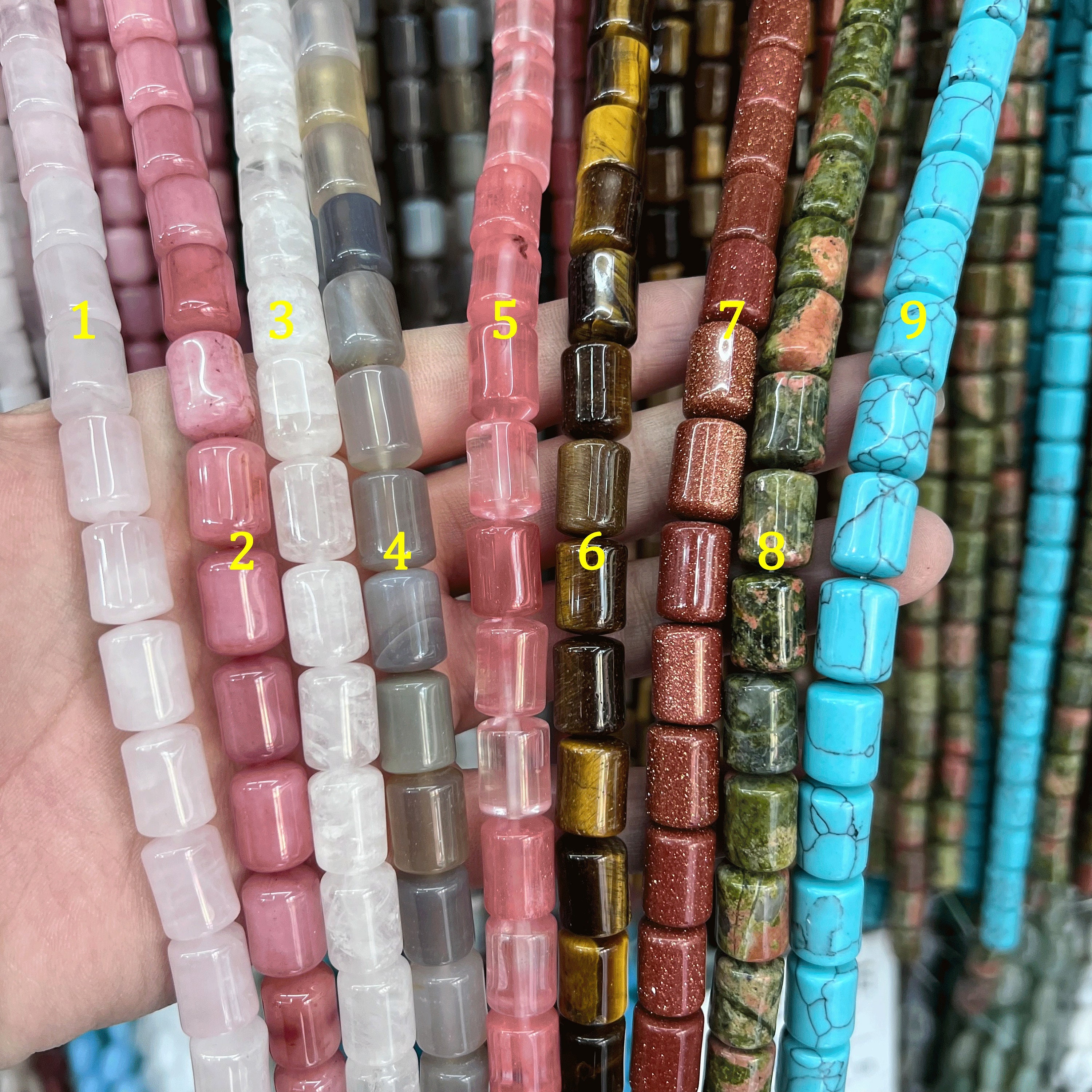 Perline In Lega Di Titanio Nero Per Fai Da Te – Cilindri Geometrici Per Gioielli, Cerniere E Accessori (Modello E)