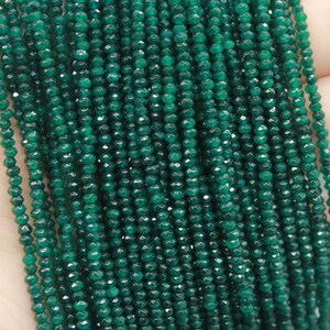 Green Quartz Faceted Rondelle Beads  2*3mm DIY Jewelry Full Strand Wholesale