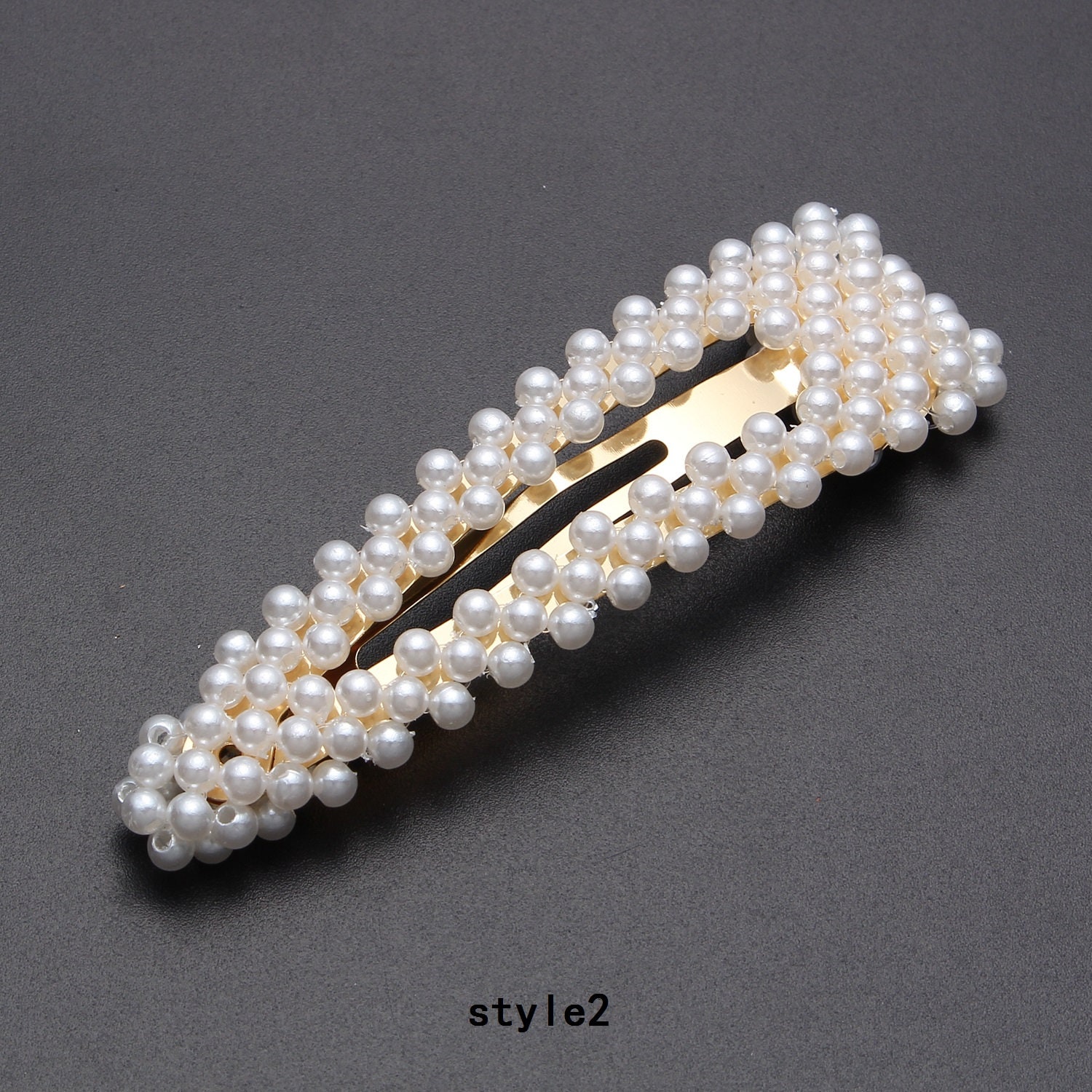 Faux Pearl Hair Clip Pearl Beaded Hair Pin Gold Plated Hair Etsy