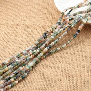 Indian Agate Love Heart 4mm Loose Beads  Full Strand