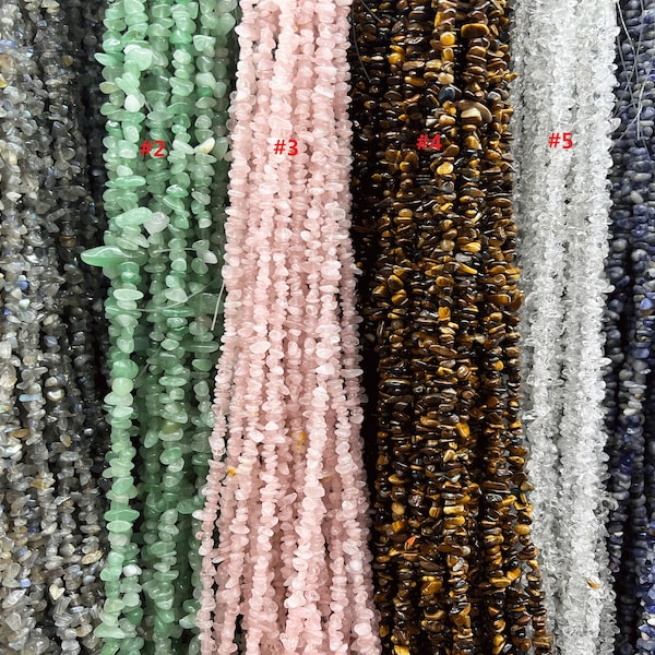 Mini Crystal Chip Bead Strand, Gemstone Chip Beads Bulk, Drilled Crystal Chips for Jewelry Making, DIY Jewelry, Crystal Gift, Wholesale, 32"