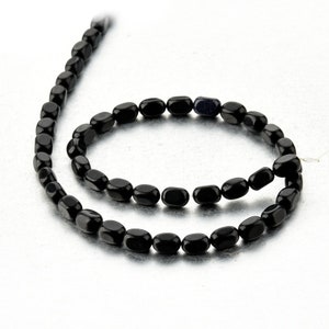 One Strand Black Stone Small Nugget Beads 6*7mm Full Strand Wholesale