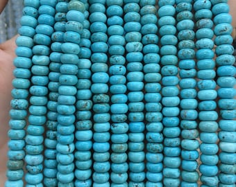 6mm/8mm Blue Turquoise Rondelle Beads Wholesale