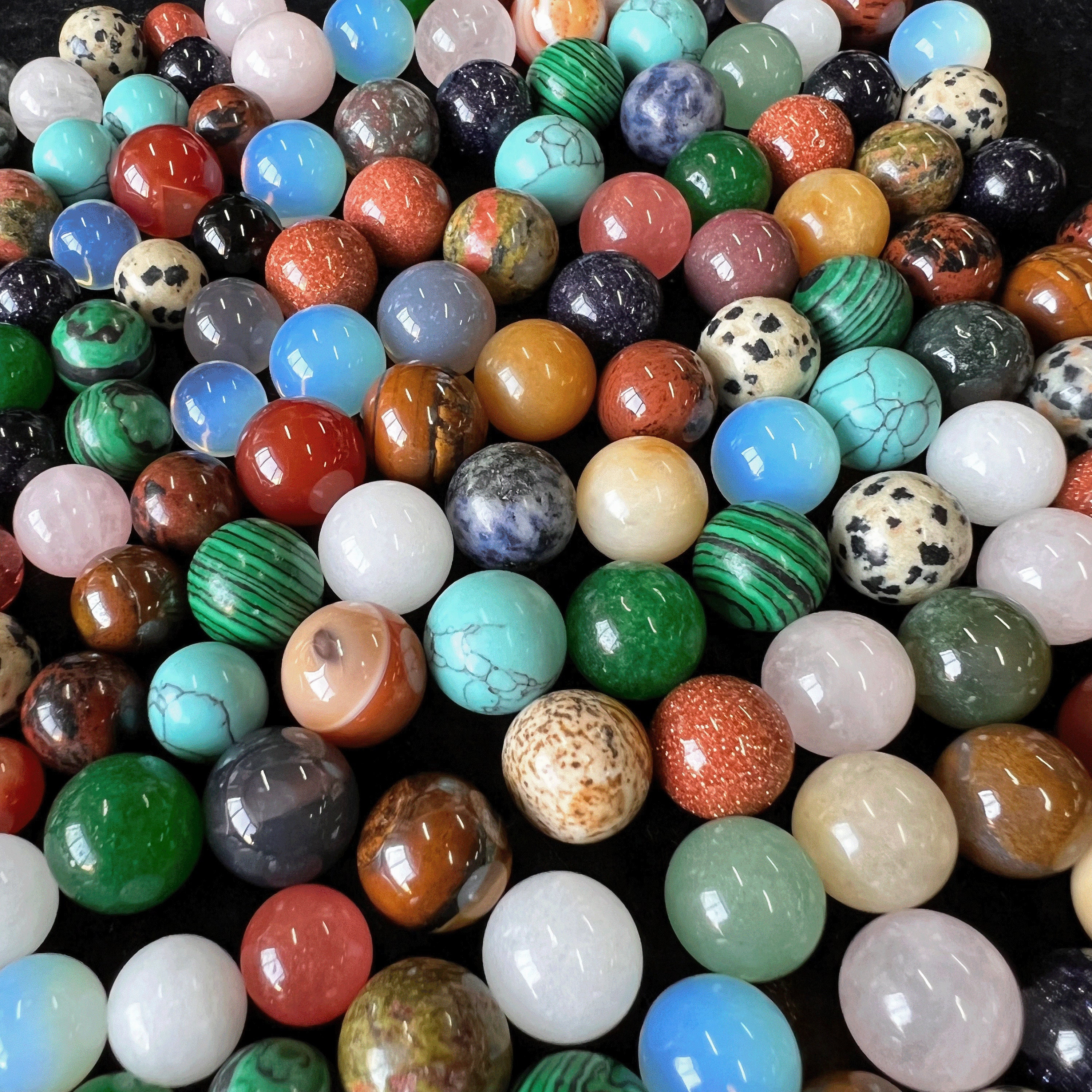 5pcs Mini Crystal Sphere, No Hole Round Bead, Quartz Crystal Ball, DIY ...