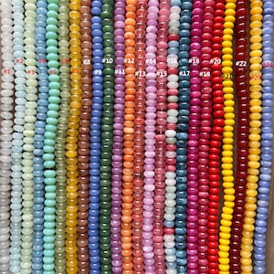 5*8mm Colored Jade Rondelle Beads, Cute Beads, Smooth Beads, Loose Beads, Full Strand, DIY Jewelry, Wholesale Beads, Gift