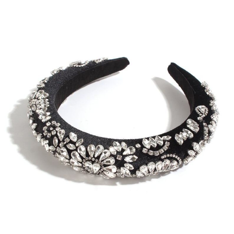 Shiny Rhinestone Headband Sparkly Crystal Wide Hairband Etsy