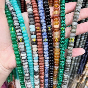 5*8mm Stone Rondelle Beads, Gemstone Rondelle Beads, Abacus Beads, Full Strand, Wholesale