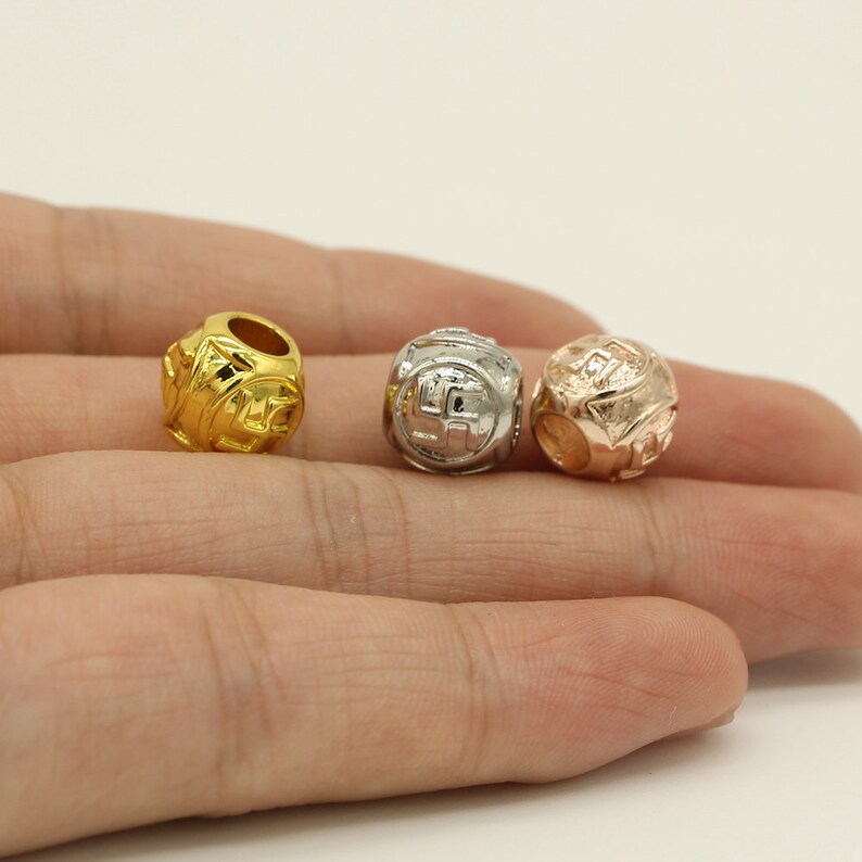 11mm Spacer Beads Round Silver Metal Spacers Chunky Necklace Etsy