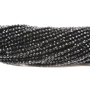 Natural black obsidian faceted round beads 2mm gemstone micro faceted beads full strand  wholesale