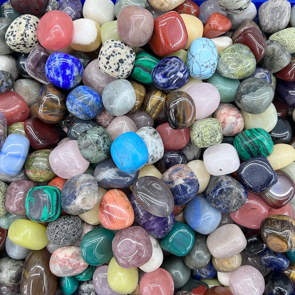 Bulk Tumbled Crystal, Assorted Mixed Tumbled Stone, Tumbled Polished Gemstone, Healing Crystal, Wholesale Crystal Lot