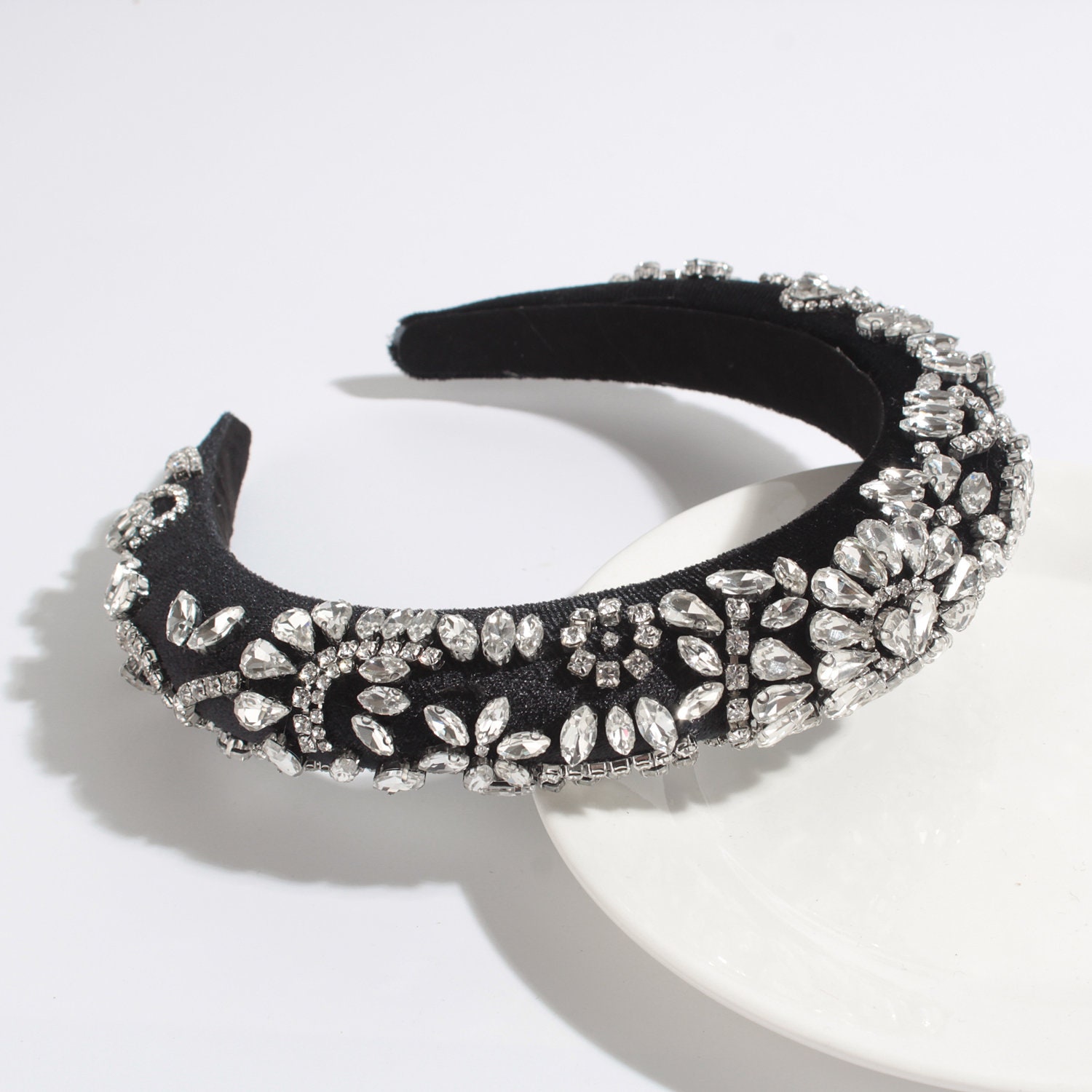 Shiny Rhinestone Headband Sparkly Crystal Wide Hairband Etsy