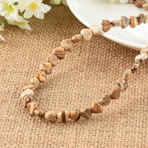 Semiprecious Picture Jasper Heart Shape 8mm Beads Full Strand Wholesale