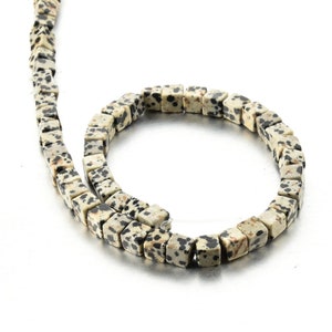4/6/8mm Dalmatian Jasper Square Beads Cube Beads Full Strand Wholesale