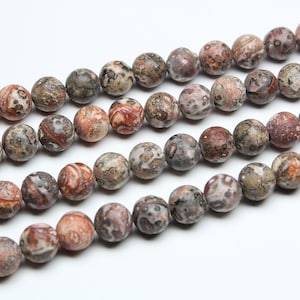 Leopard Skin Jasper Beads Natural Gemstone Round Loose Beads - 4mm 6mm 8mm 10mm - Full Strand
