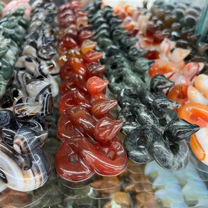 2&quot; Crystal Snake Carving Statue, Hand Carved Gmestone Snake Figurine, Home Decoration, Animal Carving, Crystal Gift, Wholesale