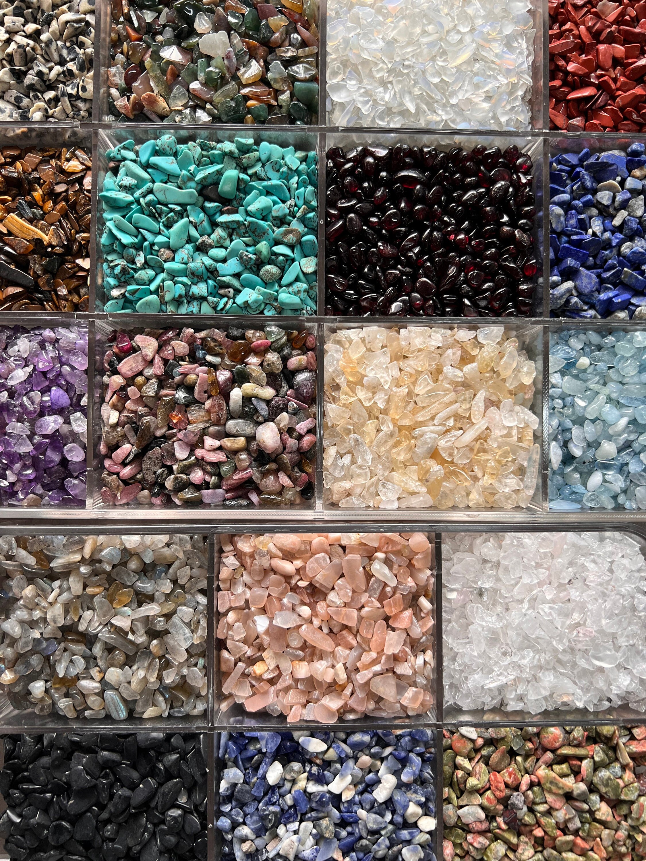 Stone Cheaps Mini Crystal Chips, Undrilled Gemstone Chips Bulk, Irregular No Hole ...