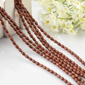 Redstone Barrel Beads 4*6MM for DIY Jewelry Making