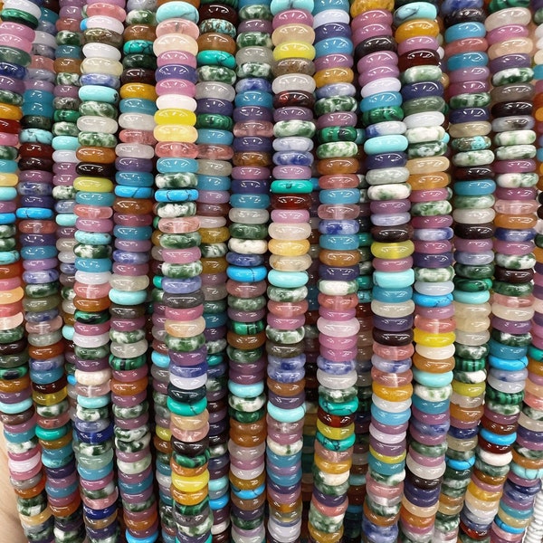 Stone Beads For Jewelry Making 2x4mm Multicolor Faceted Natural Gemstone Rondelle Beads - Wholesale Loose Beads For Jewelry Gemstone Beads For Jewelry Making - Foto 4